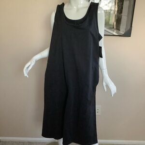 AnyBody Black Cozy Knit Jumpsuit Relaxed Fit Size L